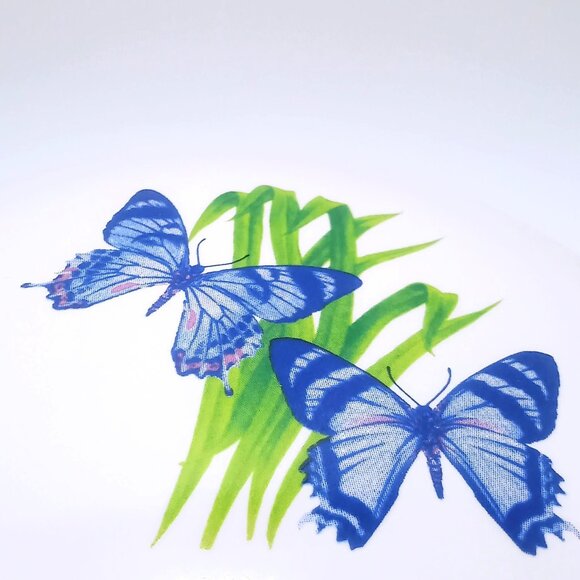 Vintage FTD Butterfly Ceramic Trinket Storage Jewelry Container with Lid 3" Tall - Picture 3 of 14